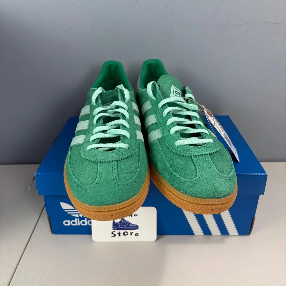 Adidas Handball Spezial Sneaker Shoes Court Green Mint Gum JS2908 Women's Sz - Picture 2 of 10